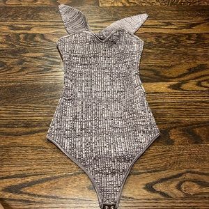 Le Ore Rimini marled ribbed-knit bodysuit